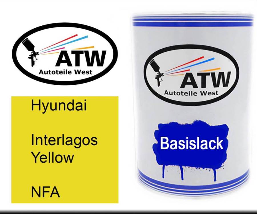 Hyundai, Interlagos Yellow, NFA: 500ml Lackdose, von ATW Autoteile West.